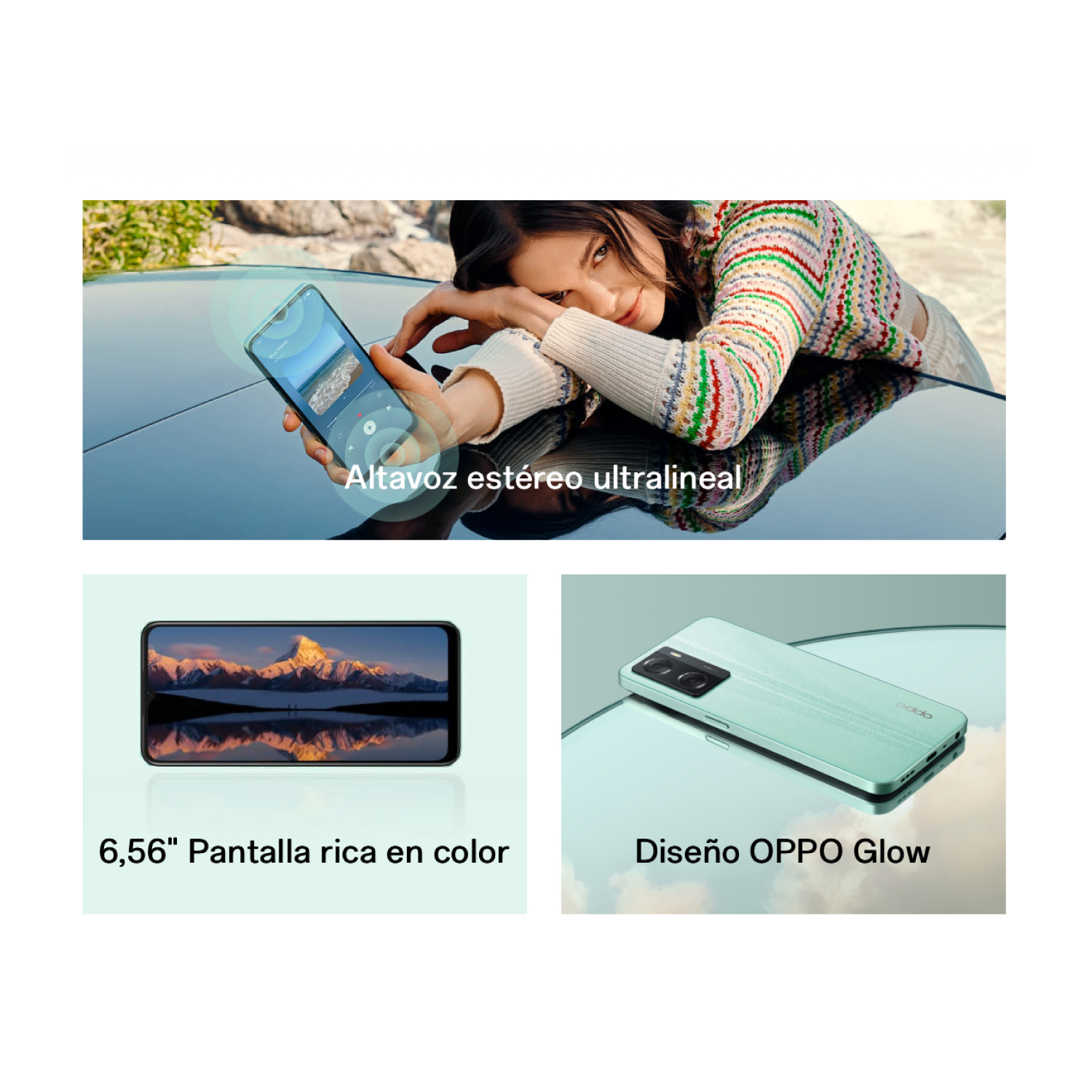 Celular Oppo A57 33w 5000mAh 4/128Gbs Liberado Latino - Negro