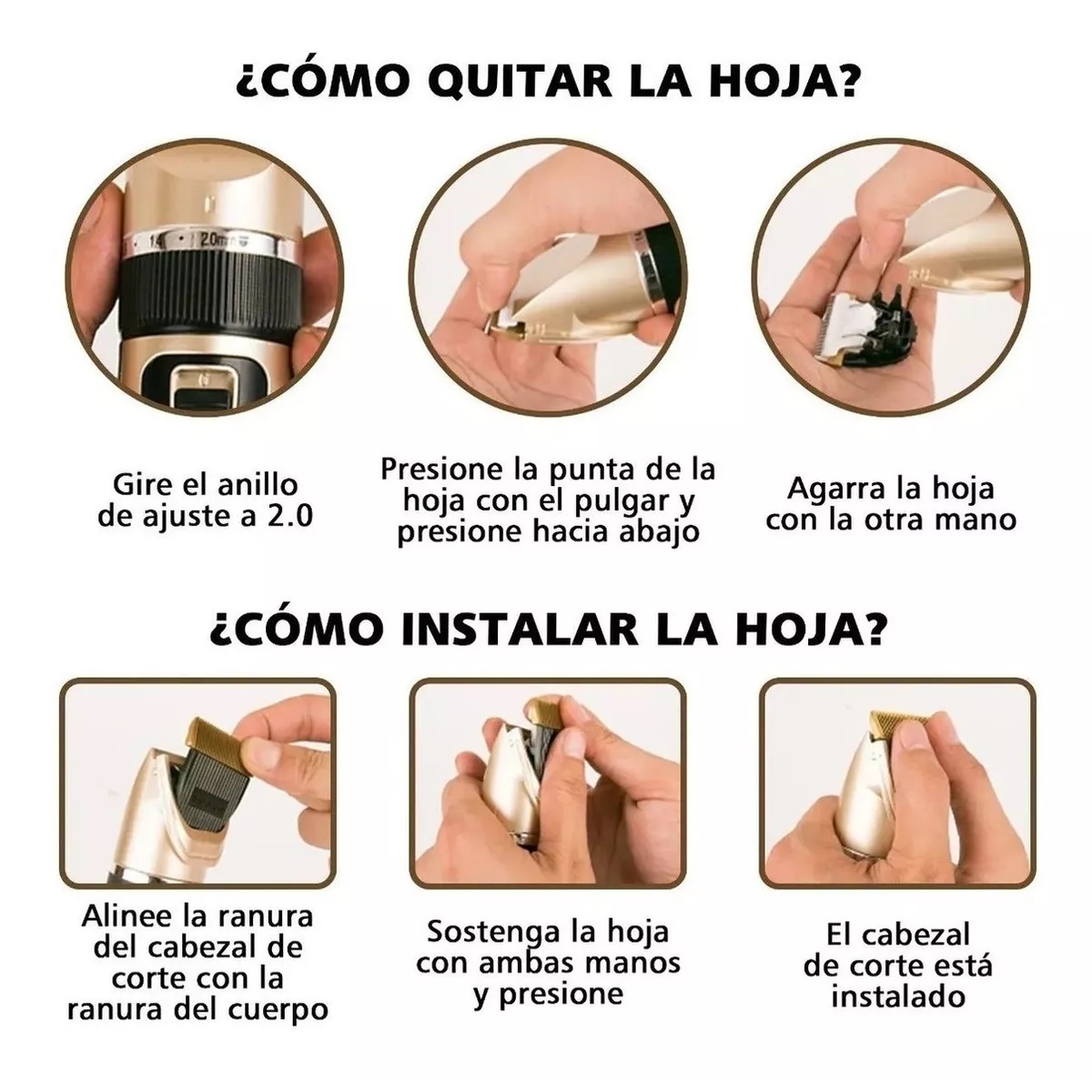 Kit De Máquina Cortadora De Pelo Para Mascotas Y Perros