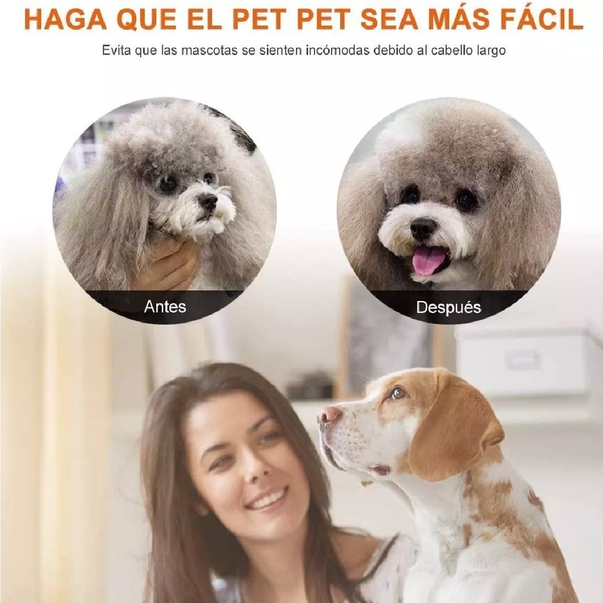 Kit De Máquina Cortadora De Pelo Para Mascotas Y Perros