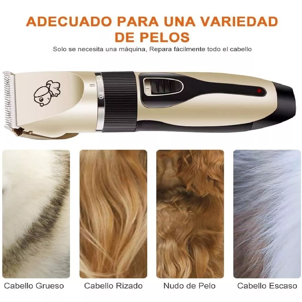 Kit De Máquina Cortadora De Pelo Para Mascotas Y Perros
