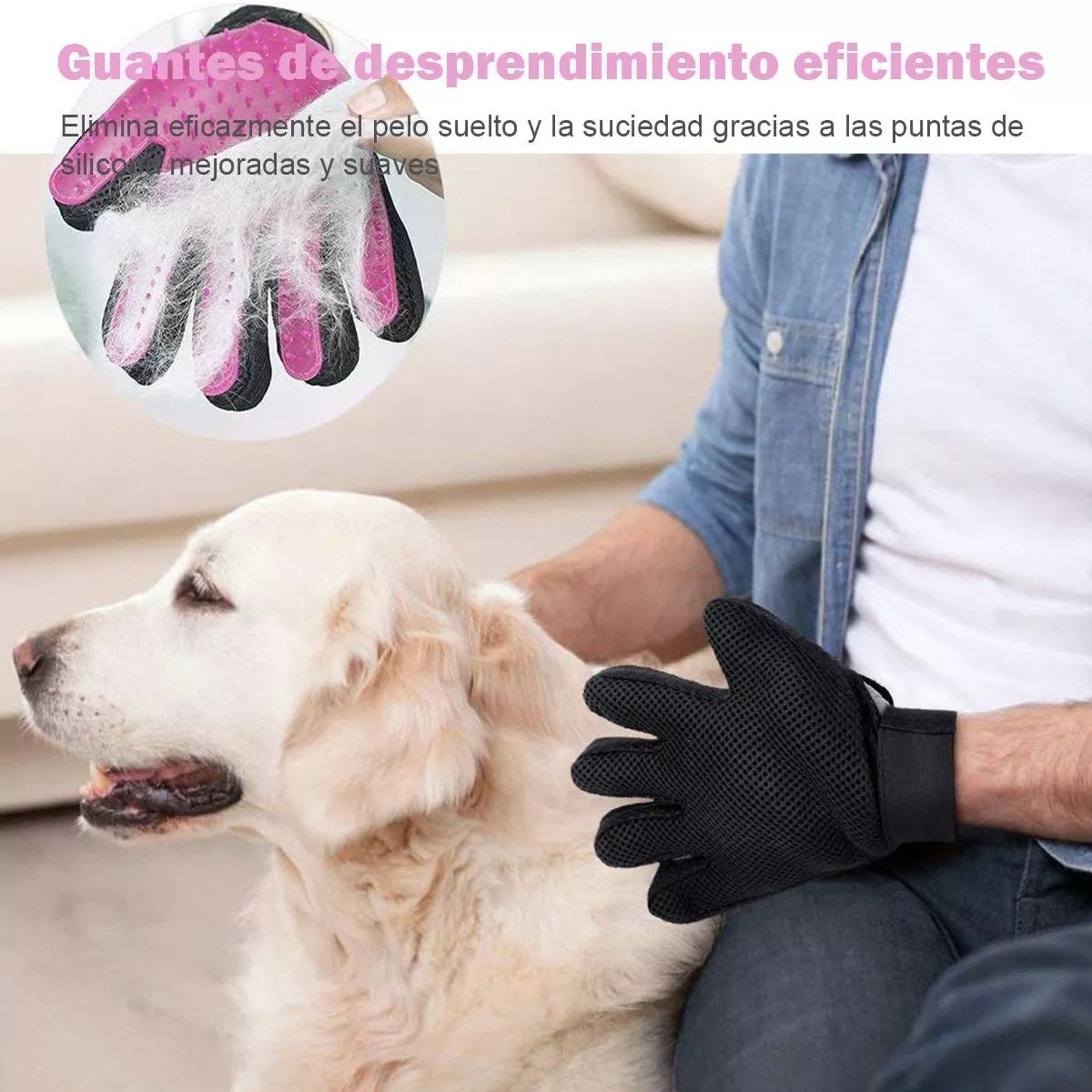 Cepillo Deslanador Perro Gato Peine Mascotas Rosa