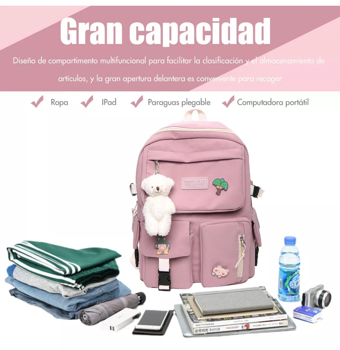 Mochila Gran Capacidad Para Laptop Mochila Escolar Casual