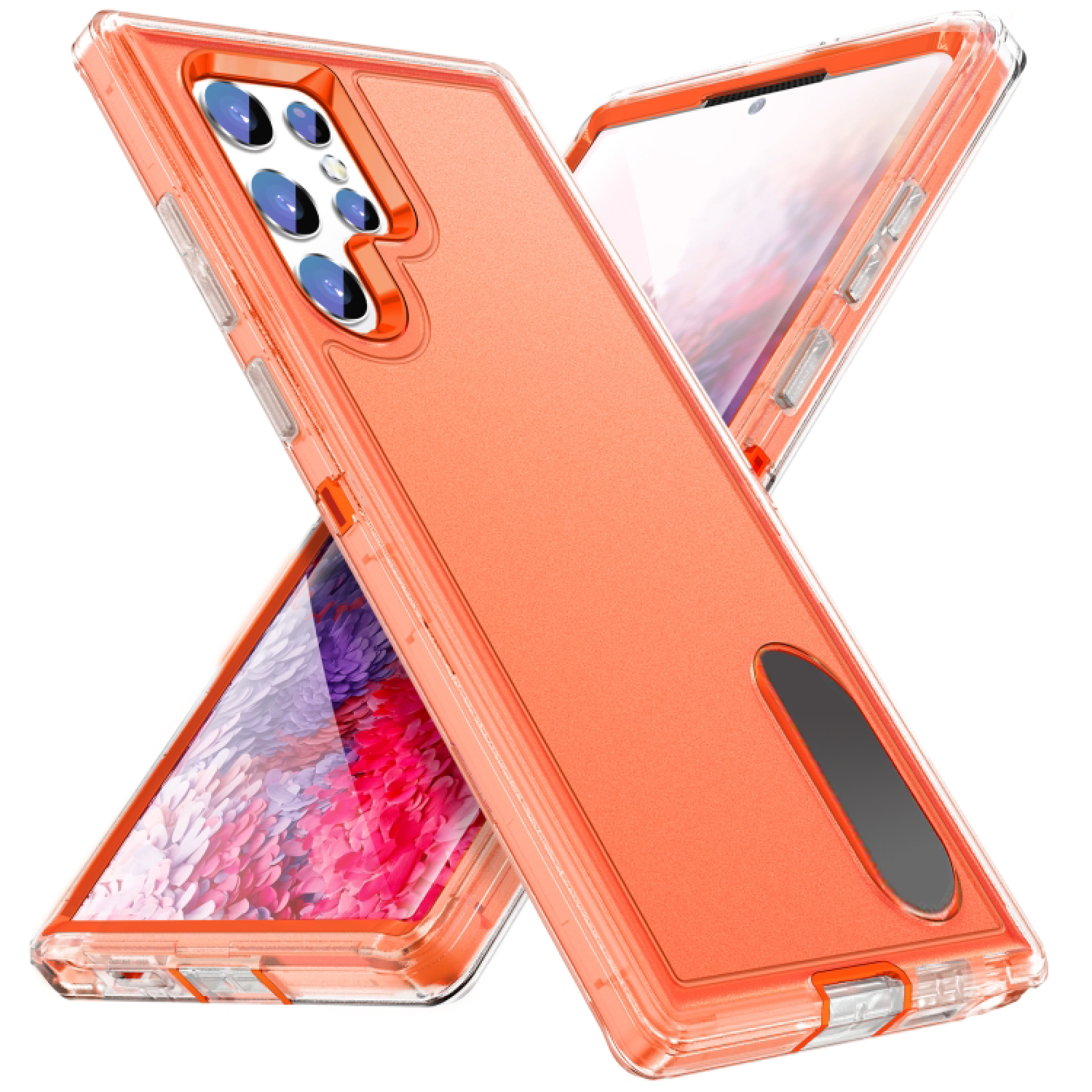 Funda para Samsung Galaxy S22 Ultra 5G de 6.8" Case de 3 Capas Resistente a Golpes y Caidas de Uso Rudo Grado Militar Protección de Cuerpo Completo 360, Carcasa Compatible con Carga Inalambrica con Protector de Pantalla Incluido.