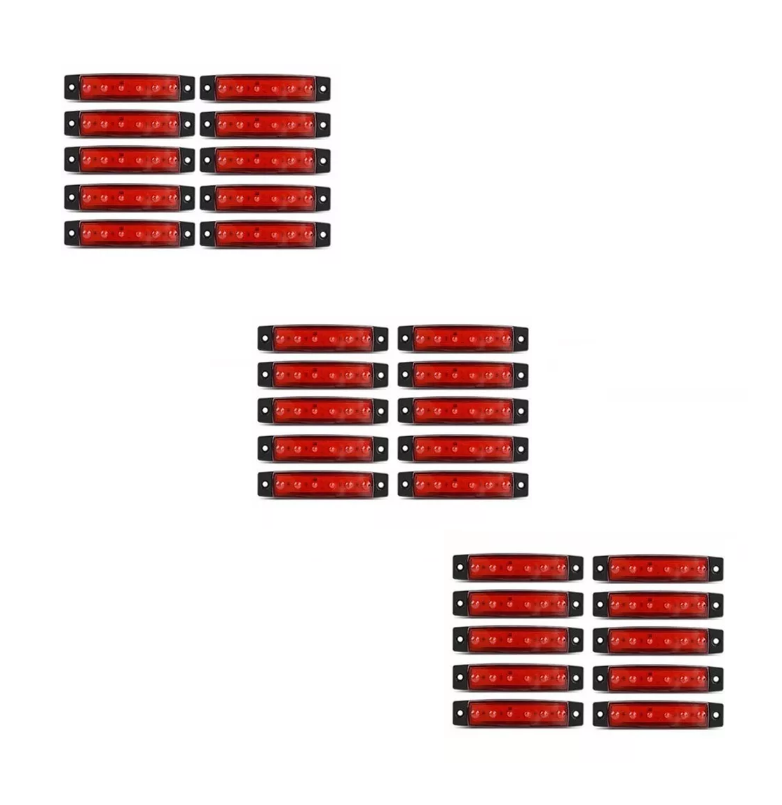 Luces Led Laterales De Rojo Para Camión Remolque 30 Piezas