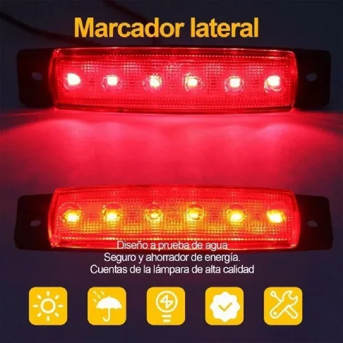 Luces Led Laterales De Rojo Para Camión Remolque 30 Piezas