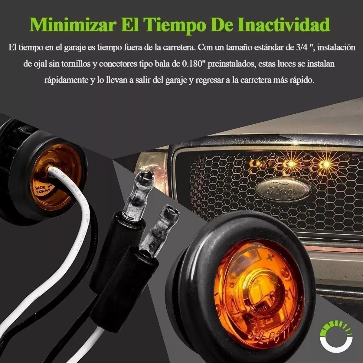 50pzs Plafones Led Cromado Para Camión Trailer Micro 12v