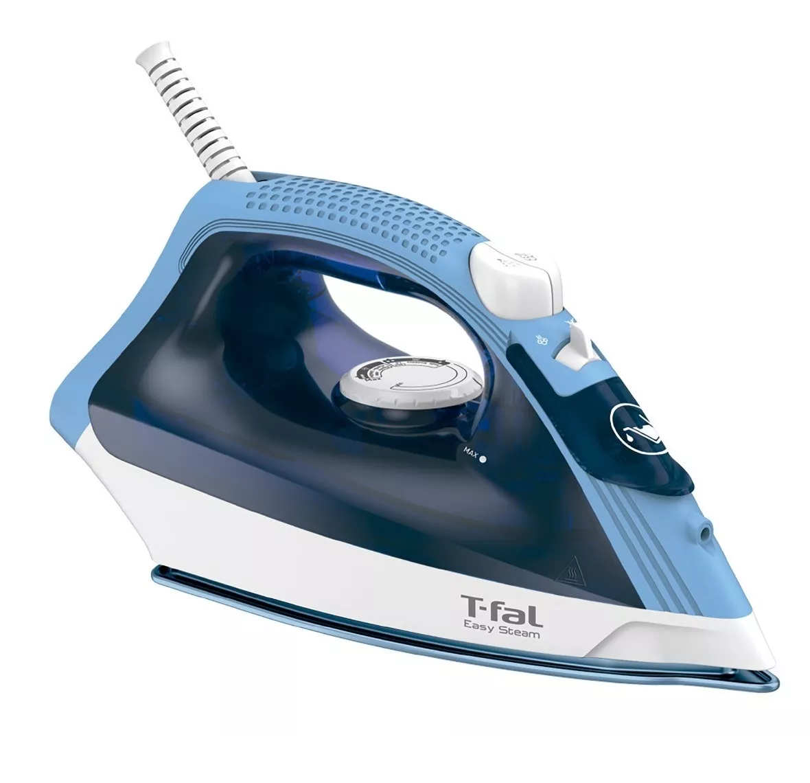 Plancha Ropa Suela Antiadherente Y Vapor Vertical Desinfecta Azul