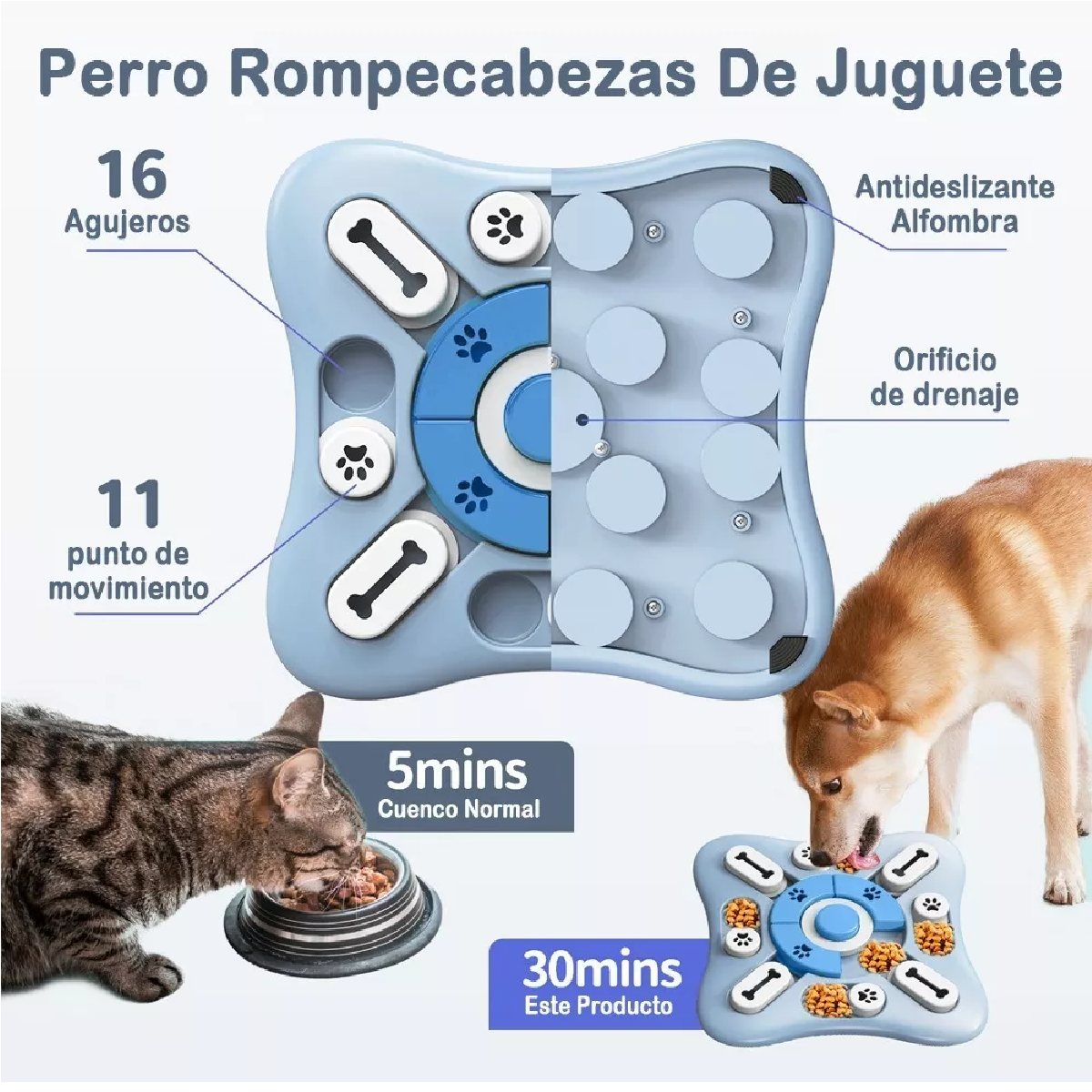 Juguete Interactivo Rompecabezas Dispensador Para Perro Gato