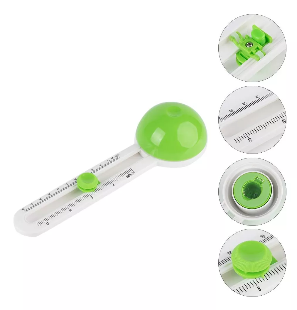 Cortador De Círculos Circular Giratorio Papel Redondeador Verde