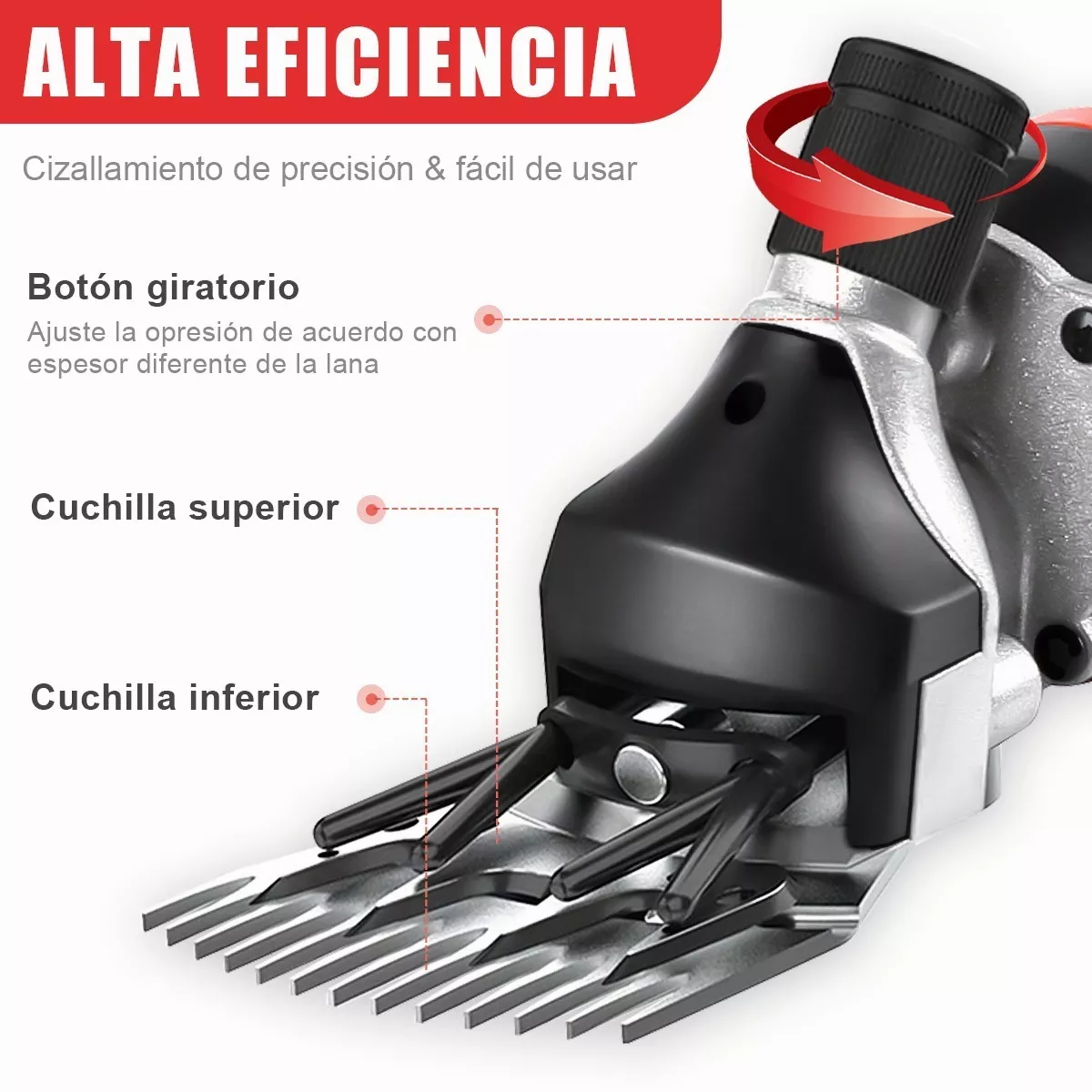 Trasquiladora Rasuradora Para Perros Cabras Ovejas 850w Roja
