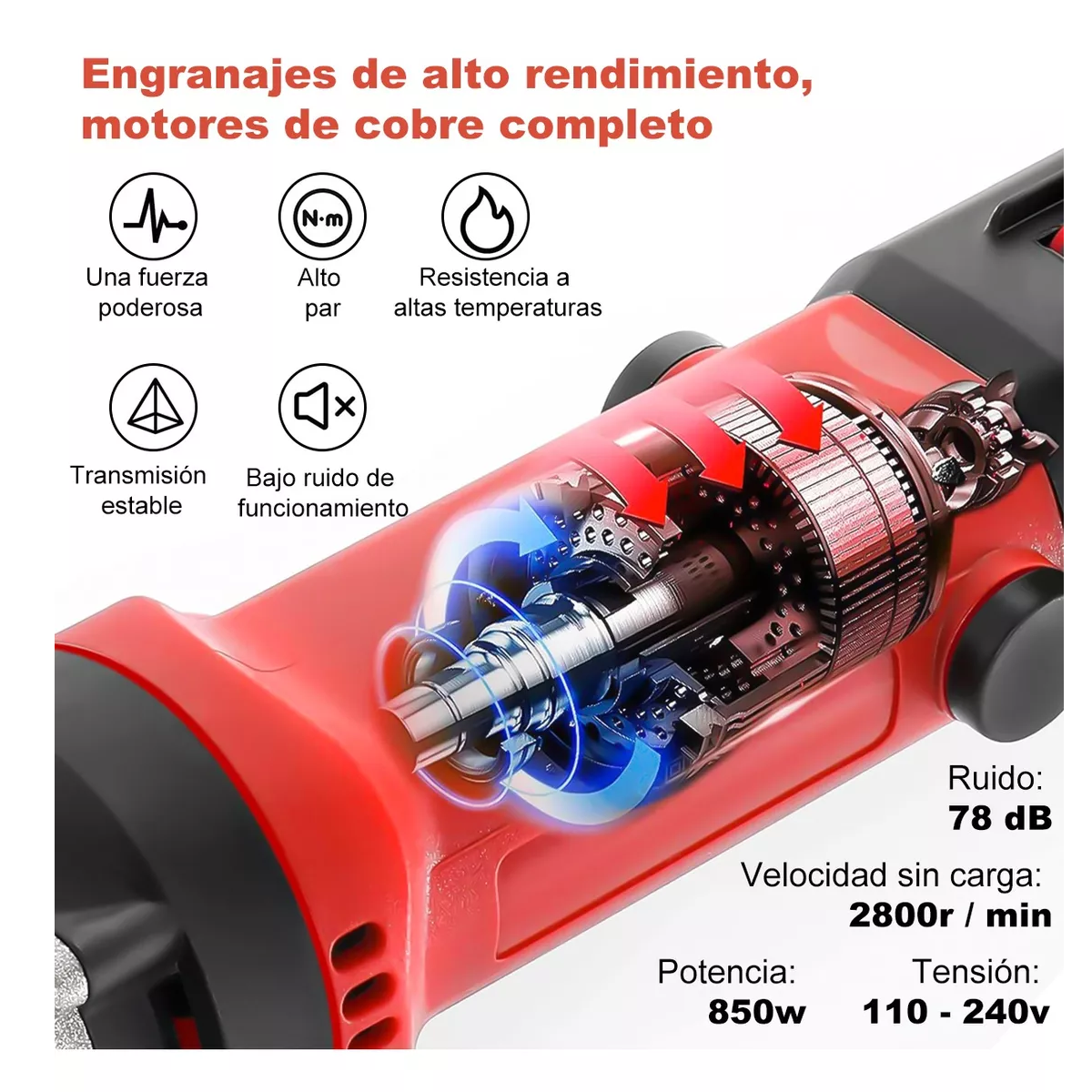 Trasquiladora Rasuradora Para Perros Cabras Ovejas 850w Roja