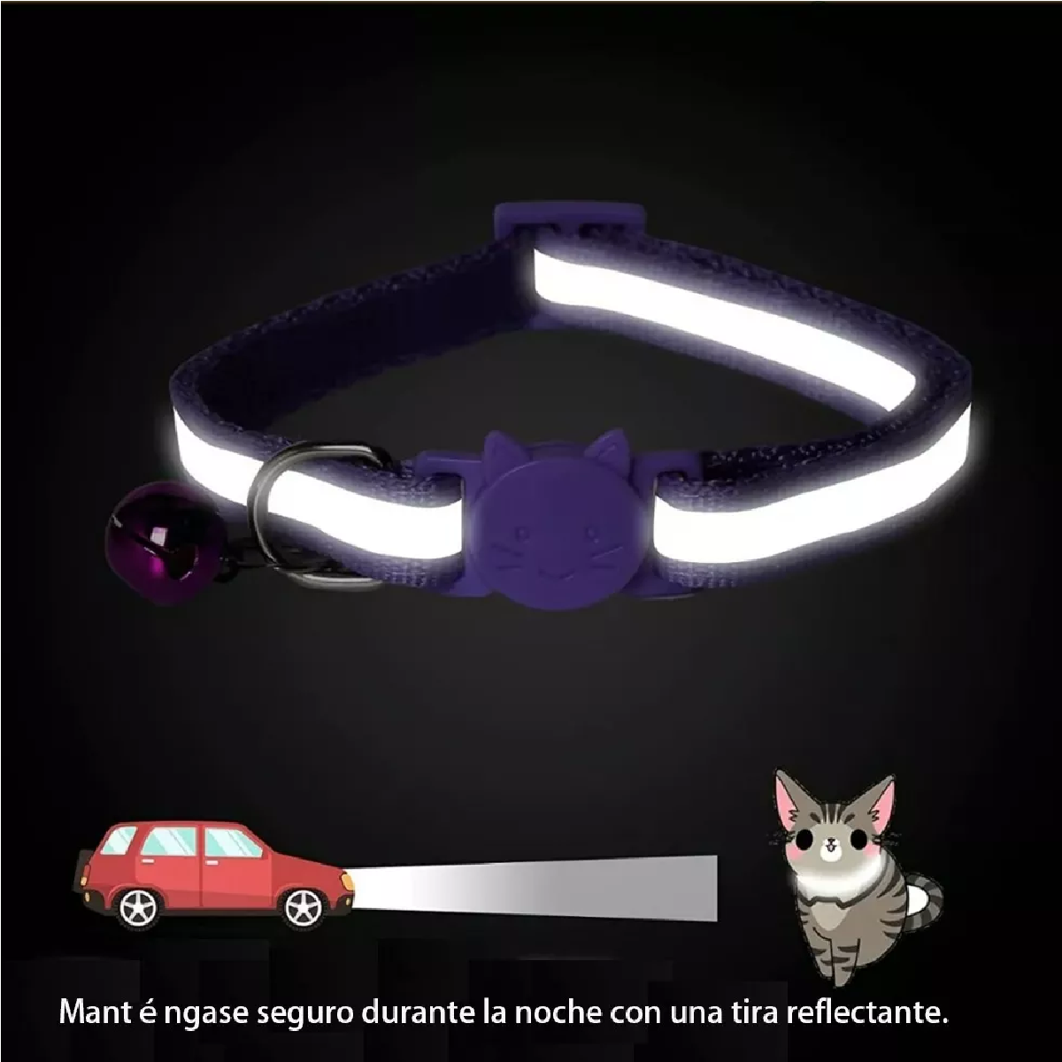 Set Collar De Luz Reflectante Para Perros Pequeños Y Gatos