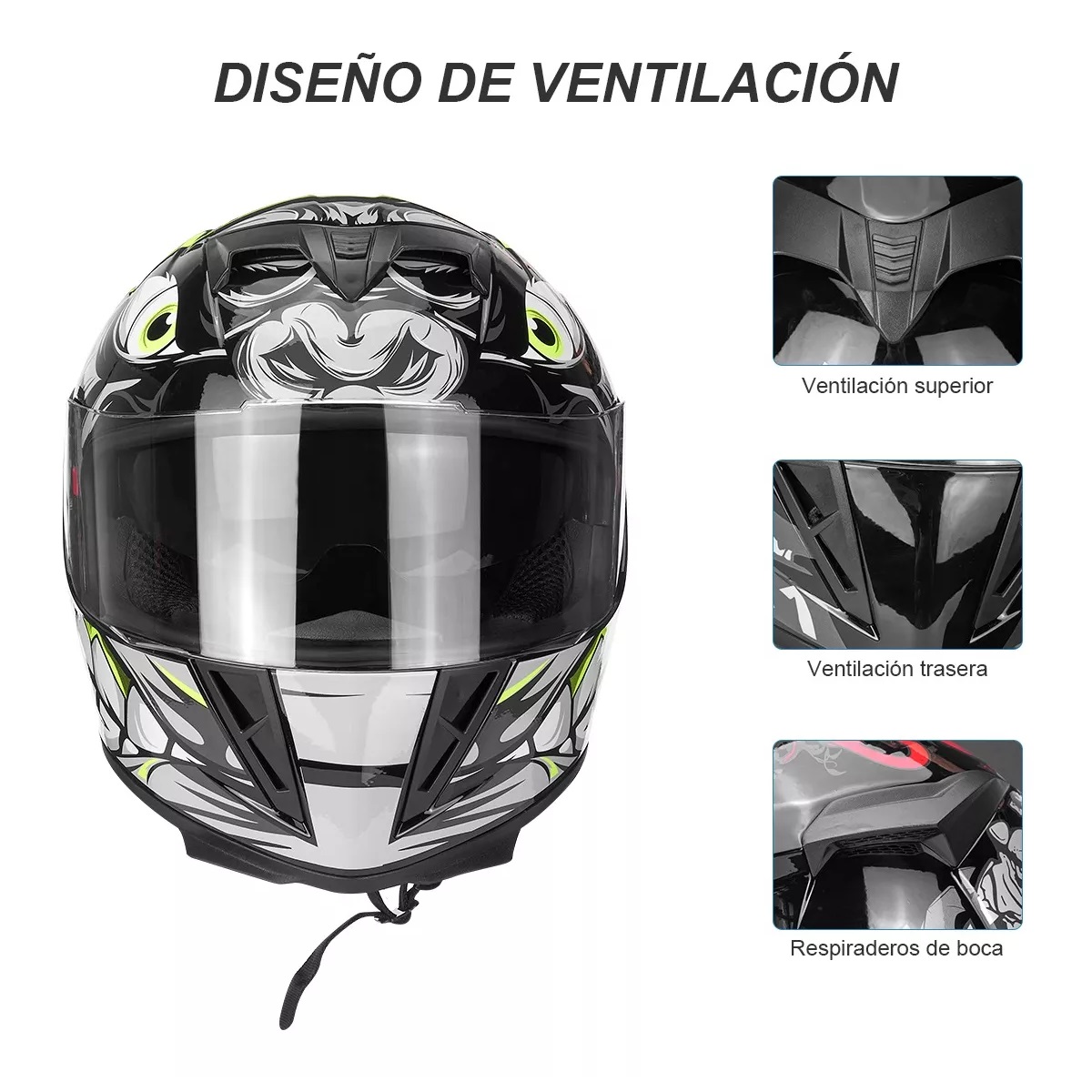 Cascos Abatible Para Moto Antirreflejos Doble Lente Segura Musica