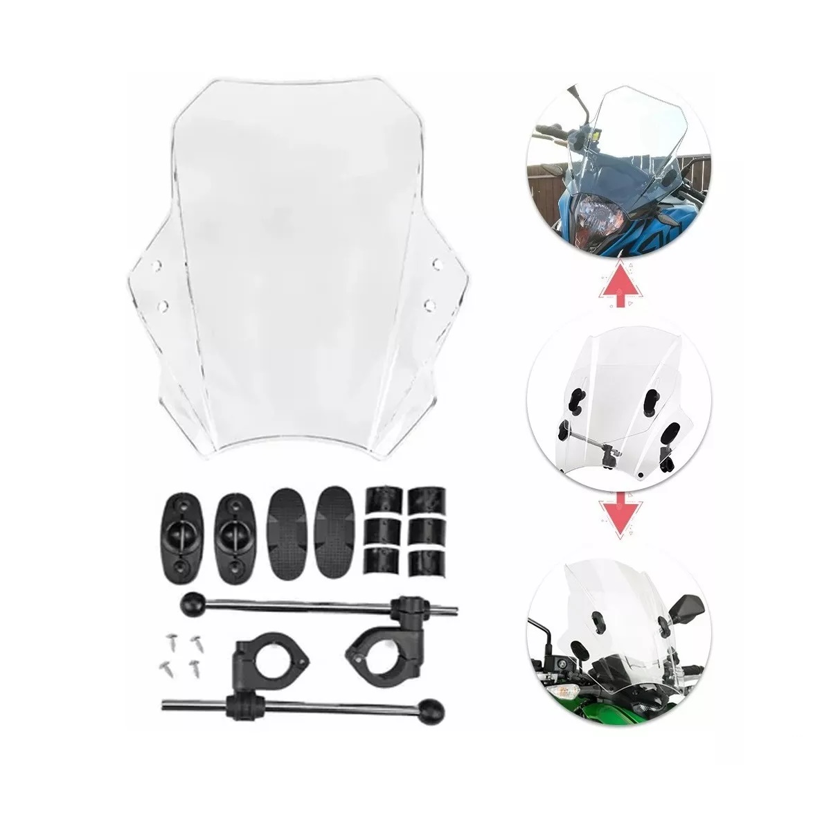 Parabrisas Universal Para Moto Kawasaki Yamaha Pulsar Suzuki