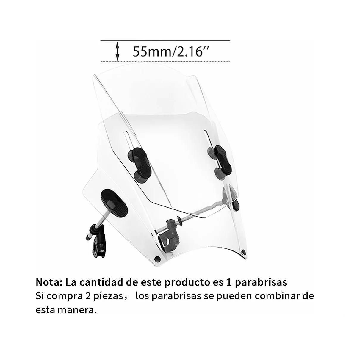 Parabrisas Universal Para Moto Kawasaki Yamaha Pulsar Suzuki
