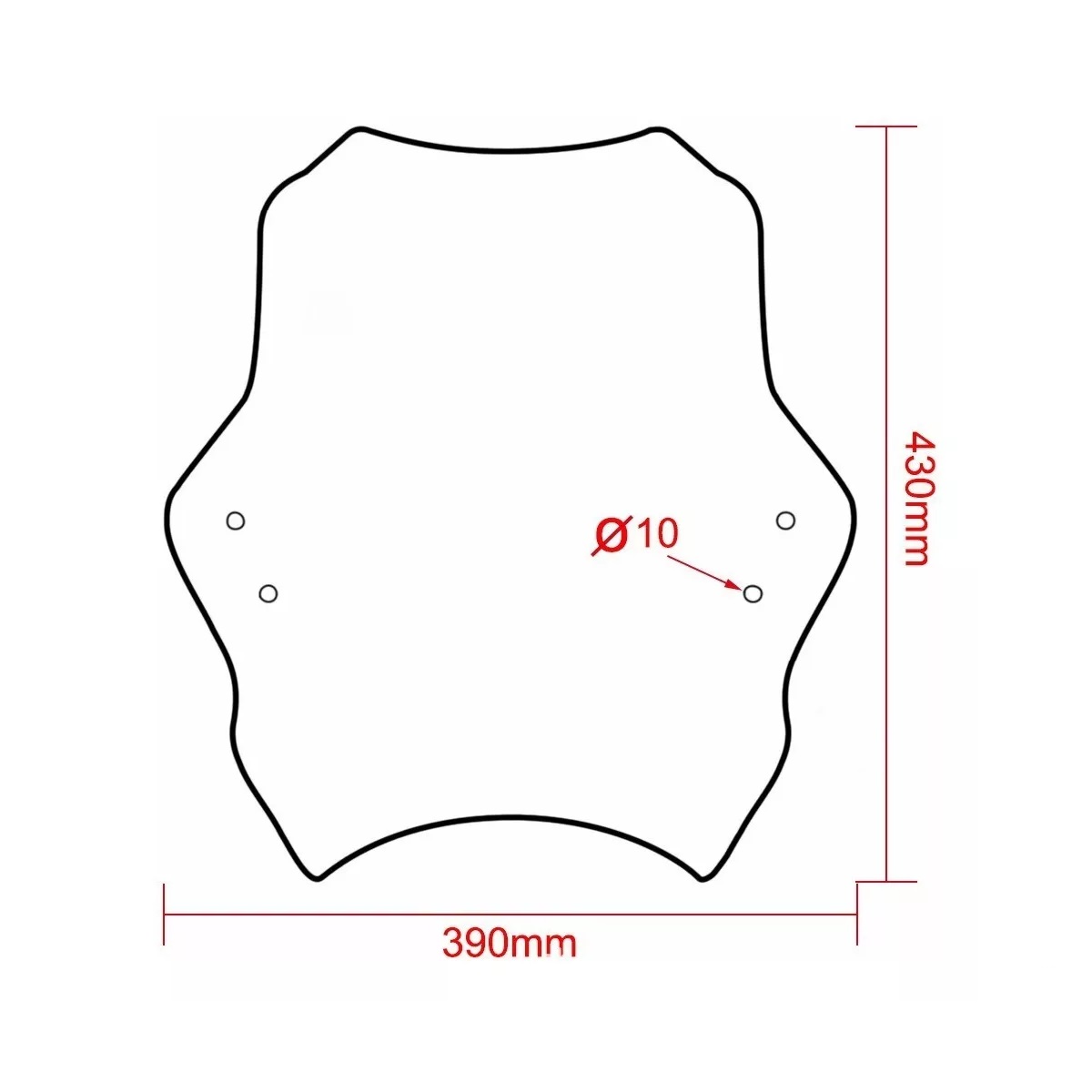Parabrisas Universal Para Moto Kawasaki Yamaha Pulsar Suzuki