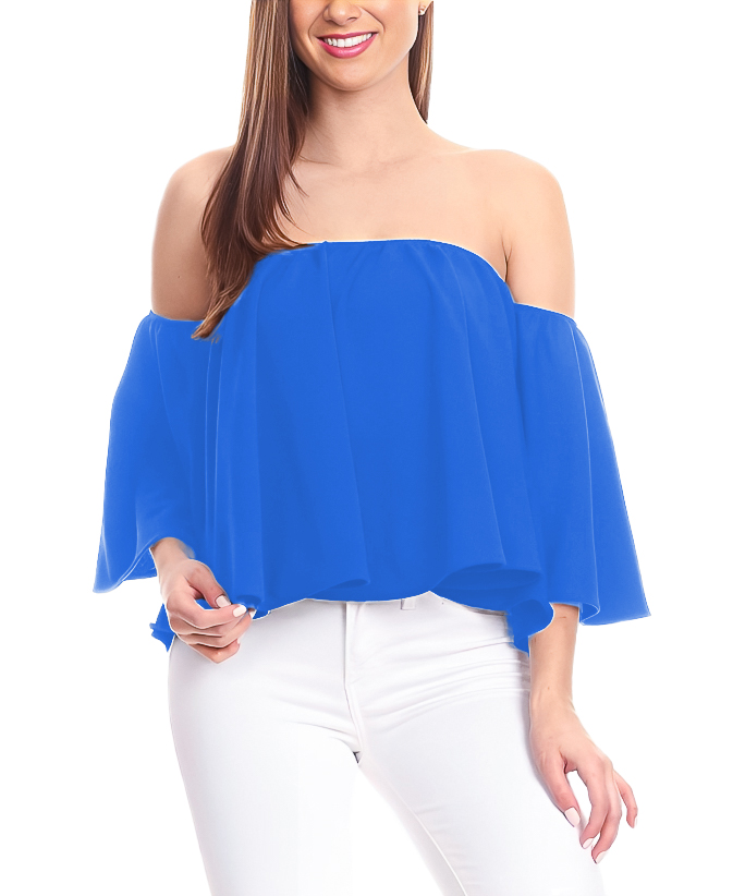 Blusa casual juvenil mujer dama xally 23 hombros caídos