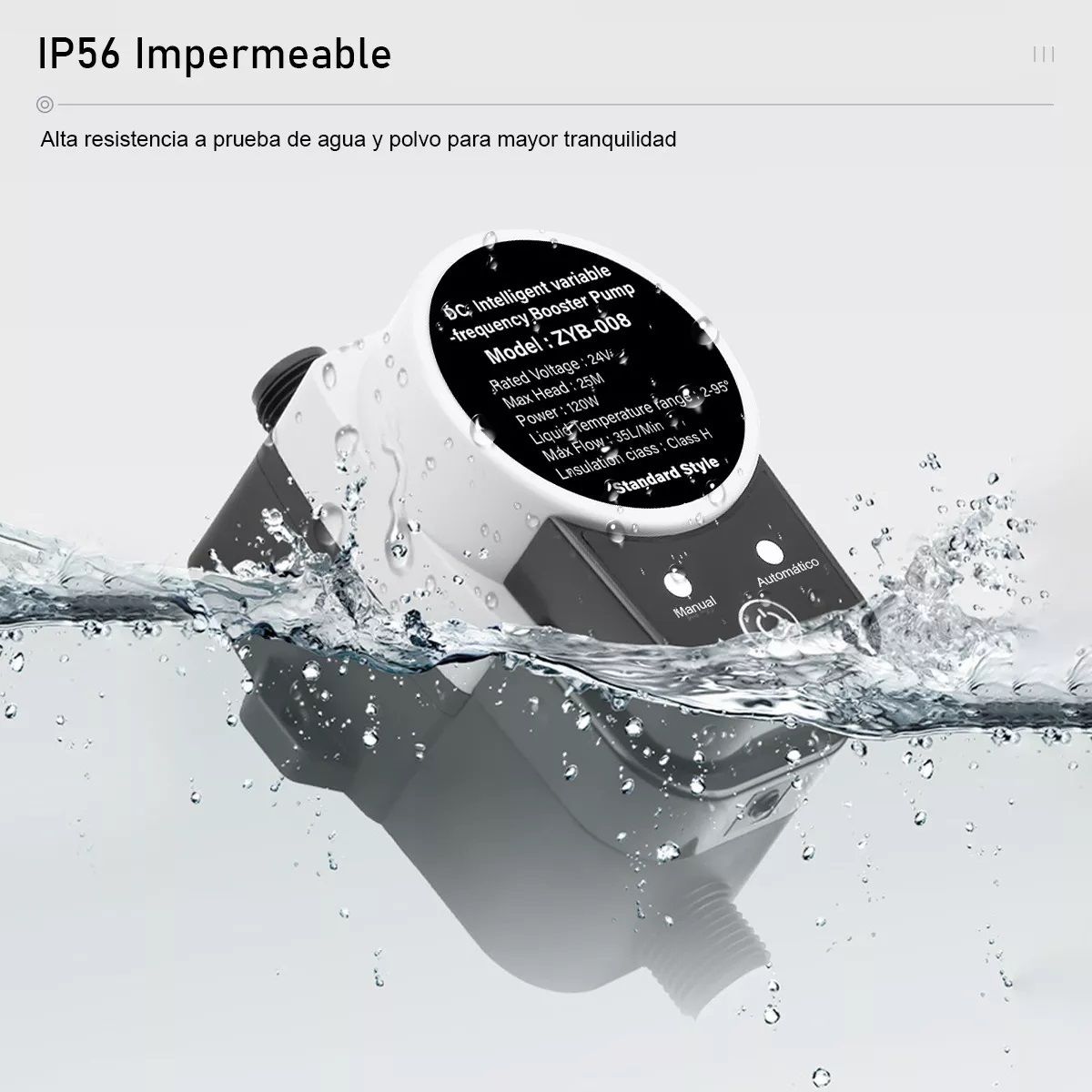 Presurizador De Bomba De Agua, Automático+manual, 35l/min 12