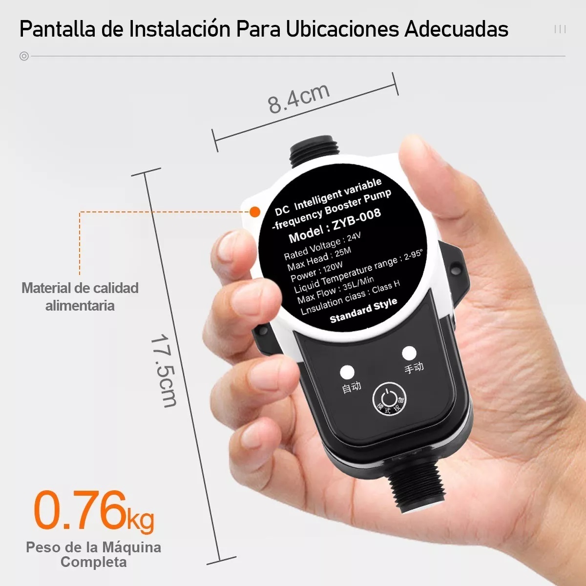 Presurizador De Bomba De Agua, Automático+manual, 35l/min 12