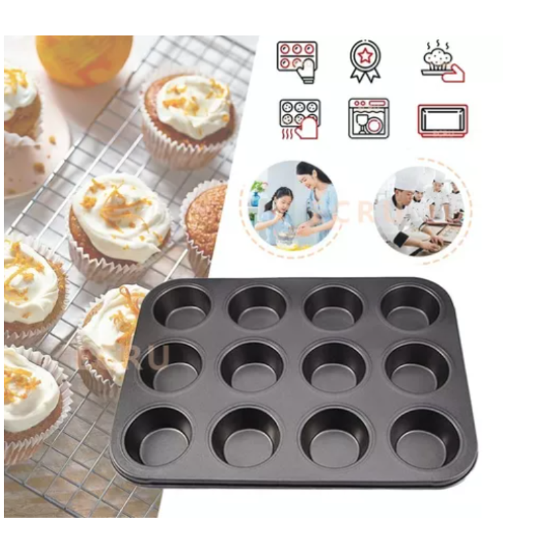 Molde Charola Repostería Cup Cakes Panqués Muffins Mantecada.