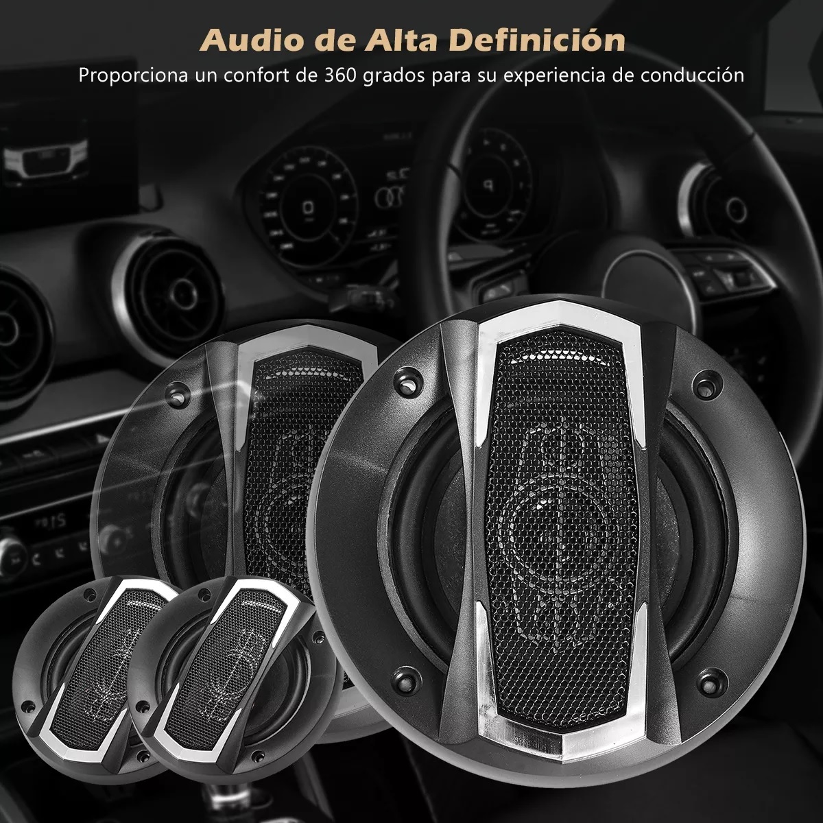 Par Bocinas Para Auto Banda Dual Altavoces Coaxial 4 Pulgadas
