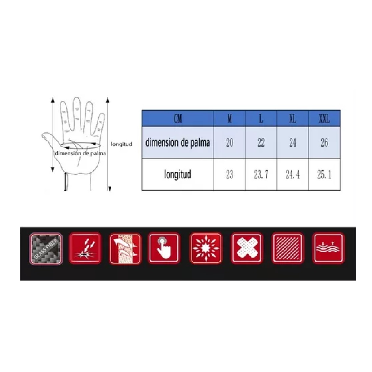 Guantes Para Motociclista Pantalla Táctil Fibra De Carbono L