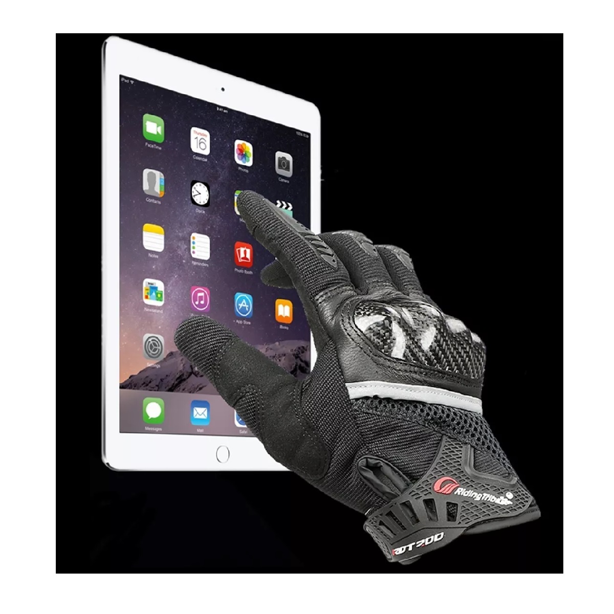 Guantes Para Motociclista Pantalla Táctil Fibra De Carbono L