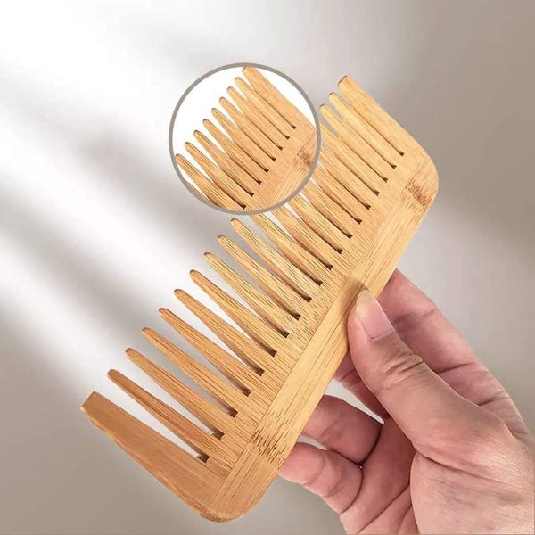 Kit Cepillo Ovalado y Peine  de bambú Para el Cabello 