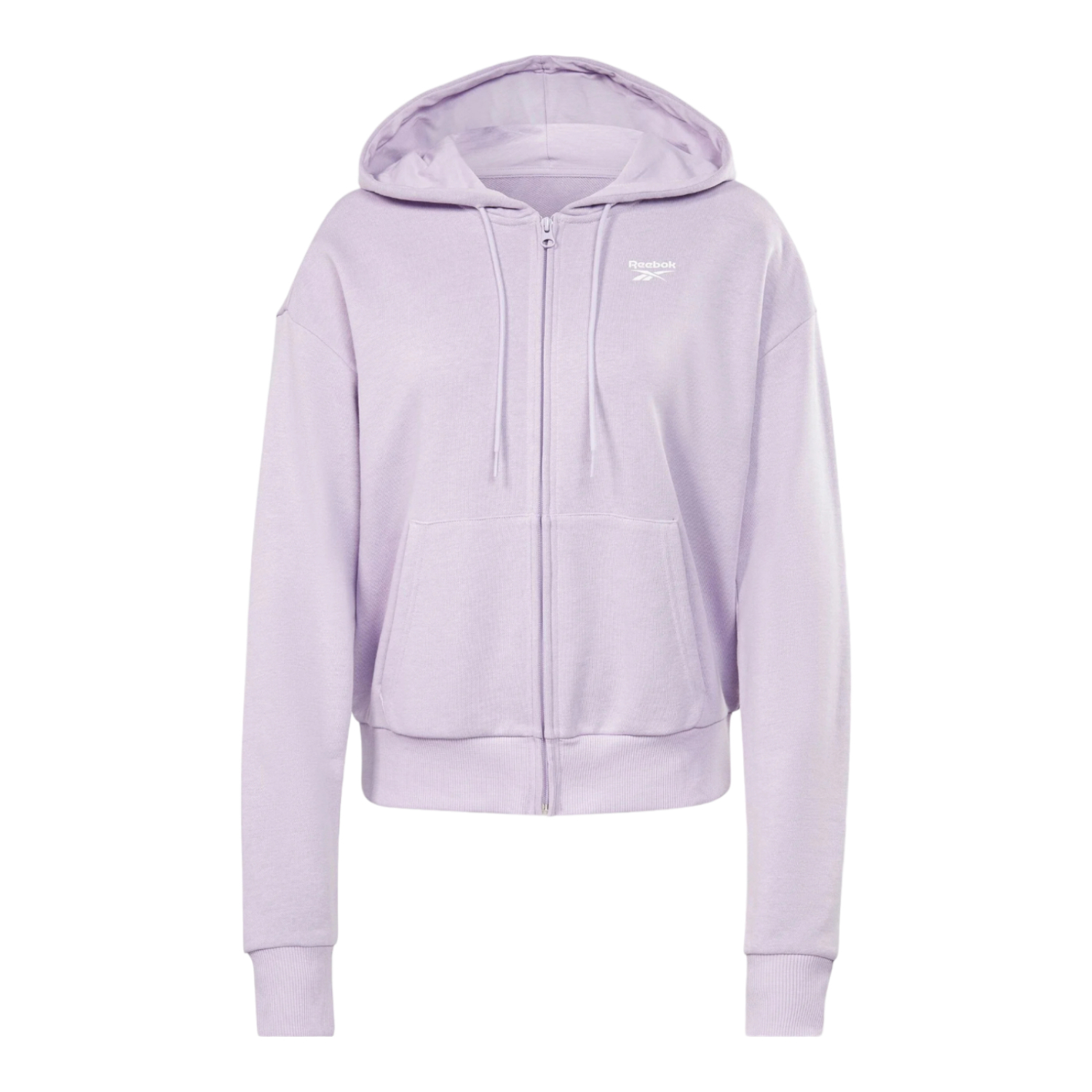 Reebok Sudadera con capucha y cremallera completa Fan Gear para mujer