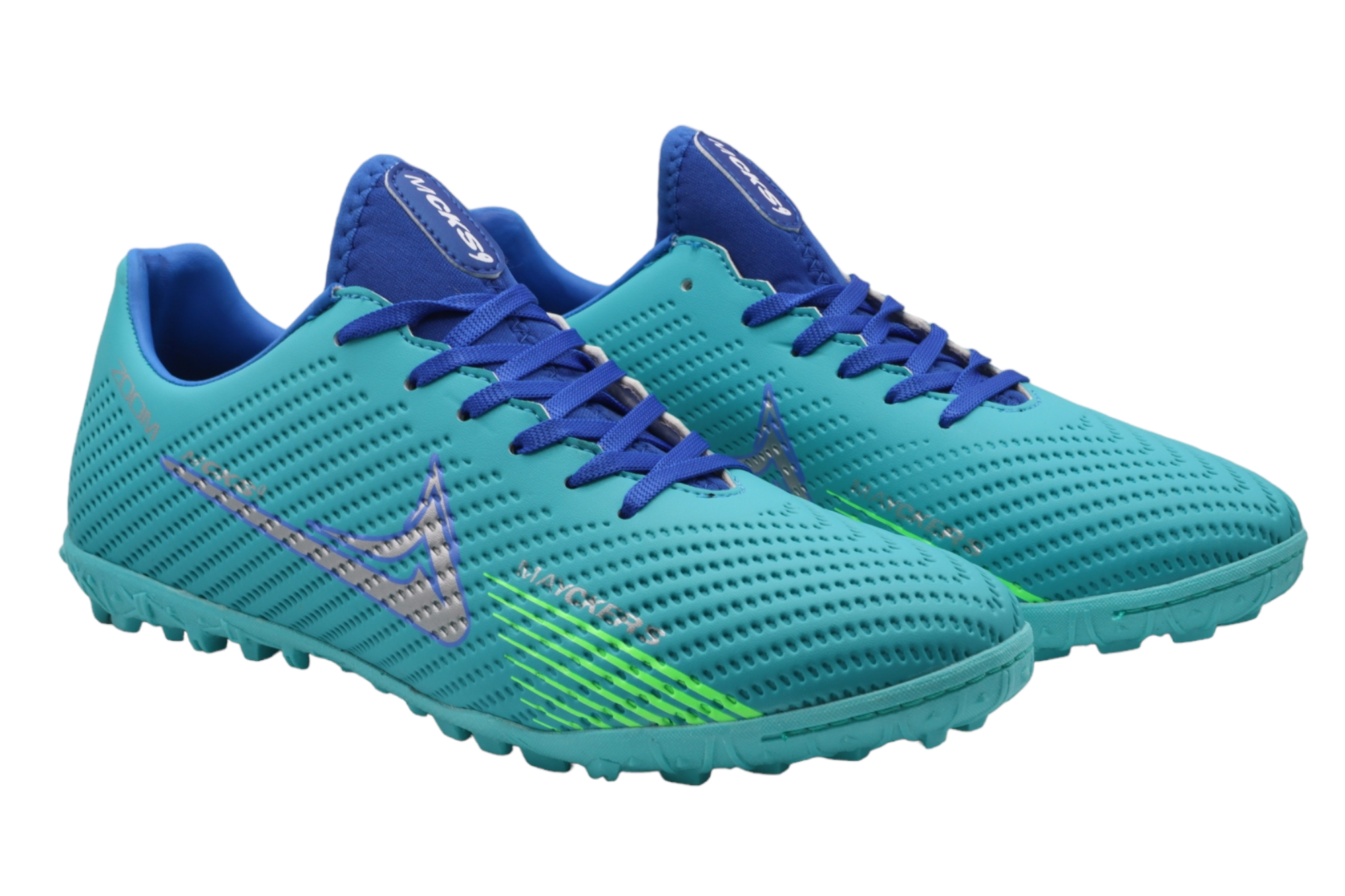 Tenis Futbol Rápido Fut7 Mayckers Menta/Turqueza 1228 Cosidos.