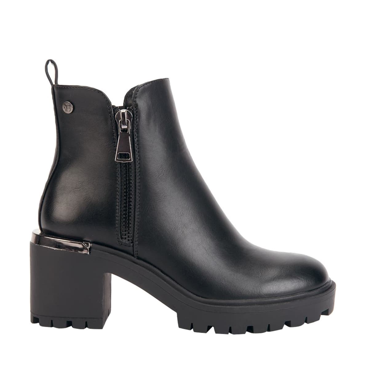 Botas marca Belinda Peregrin con doble cierre color negro mod