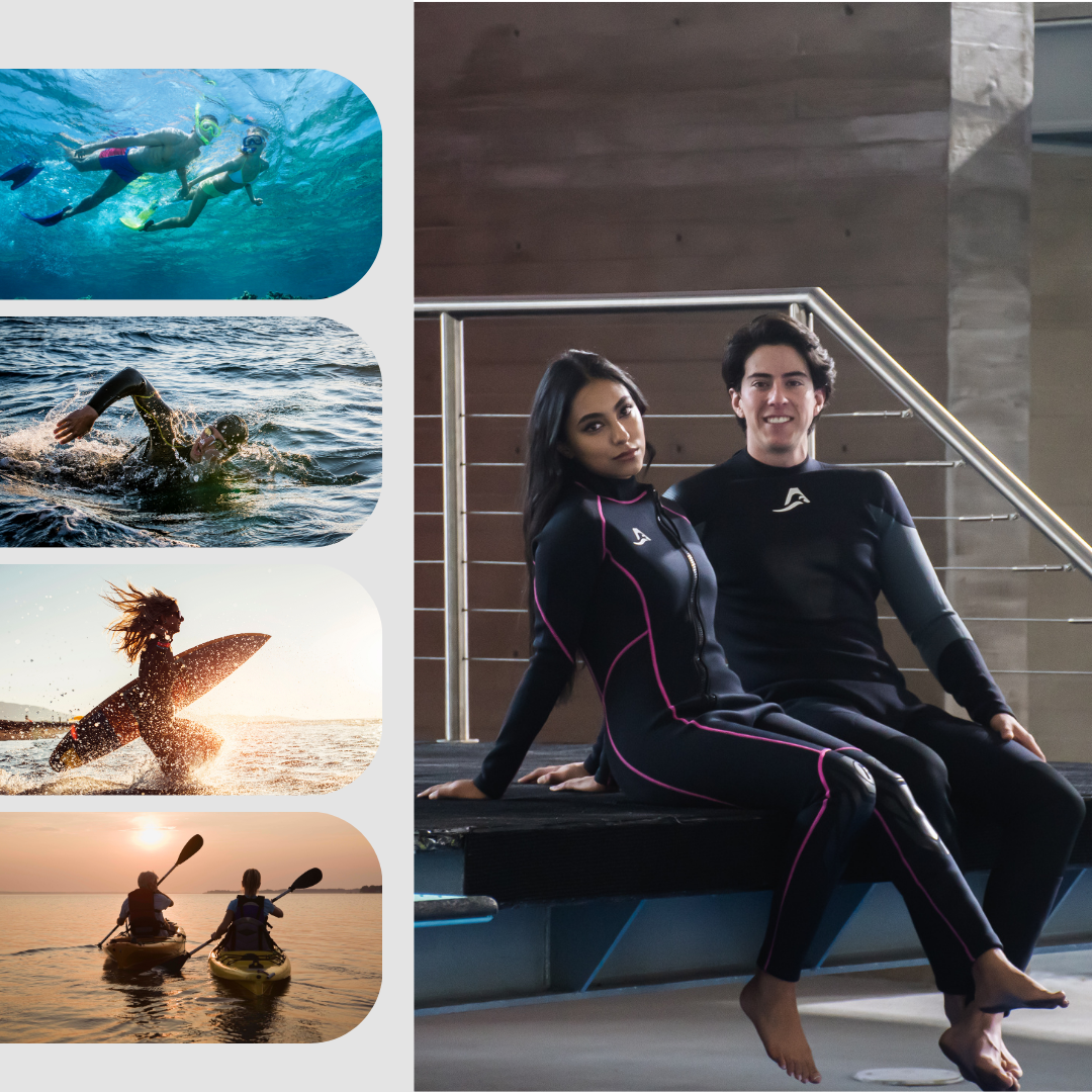 Traje de Neopreno Wetsuit para Hombre Sea Man de 3mm Cuerpo Completo Modelo Negro Liso SEAPEOPLE