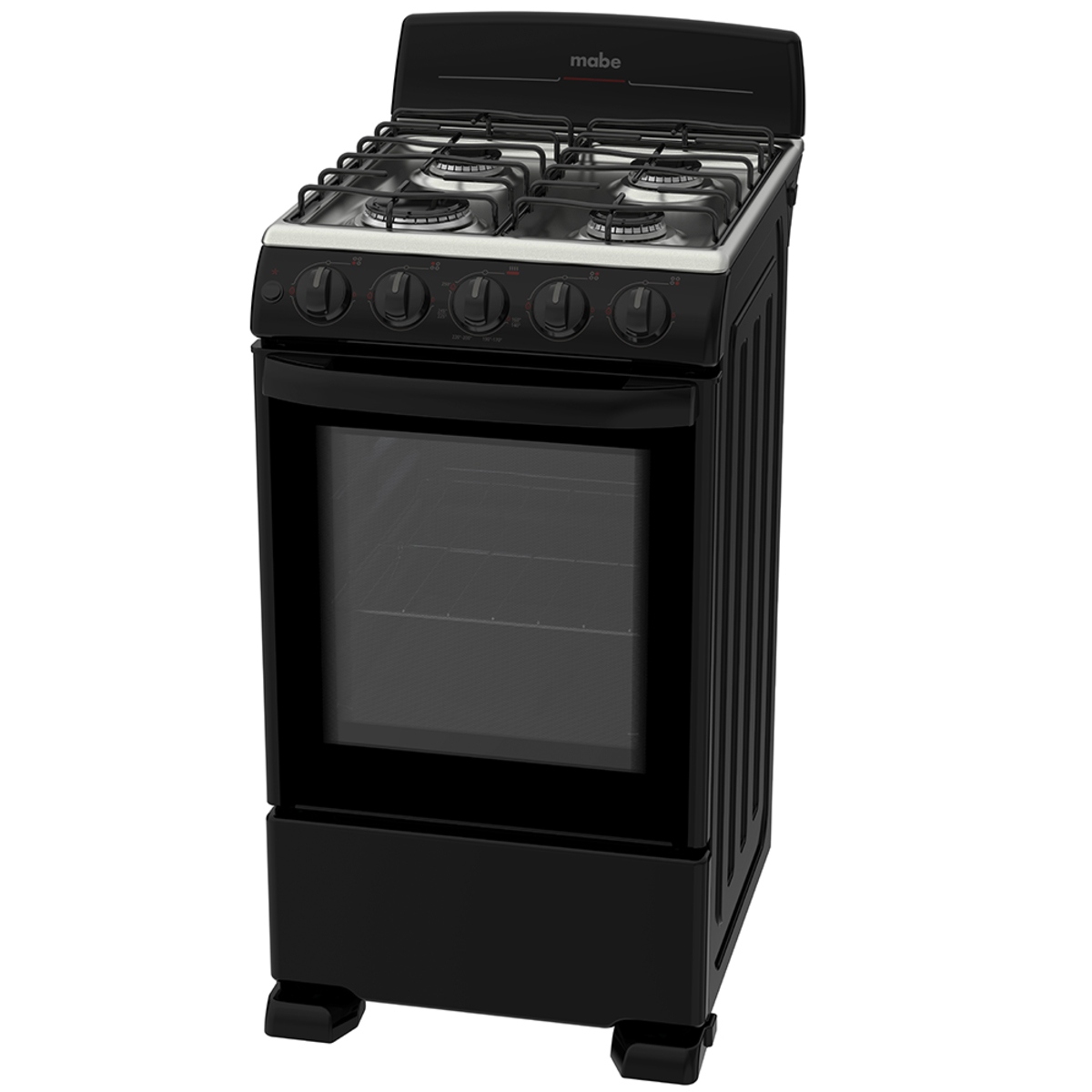 ESTUFA DE PISO MABE EM5040BAIN0 50CM 4 QUEMADORES NEGRO ORTY