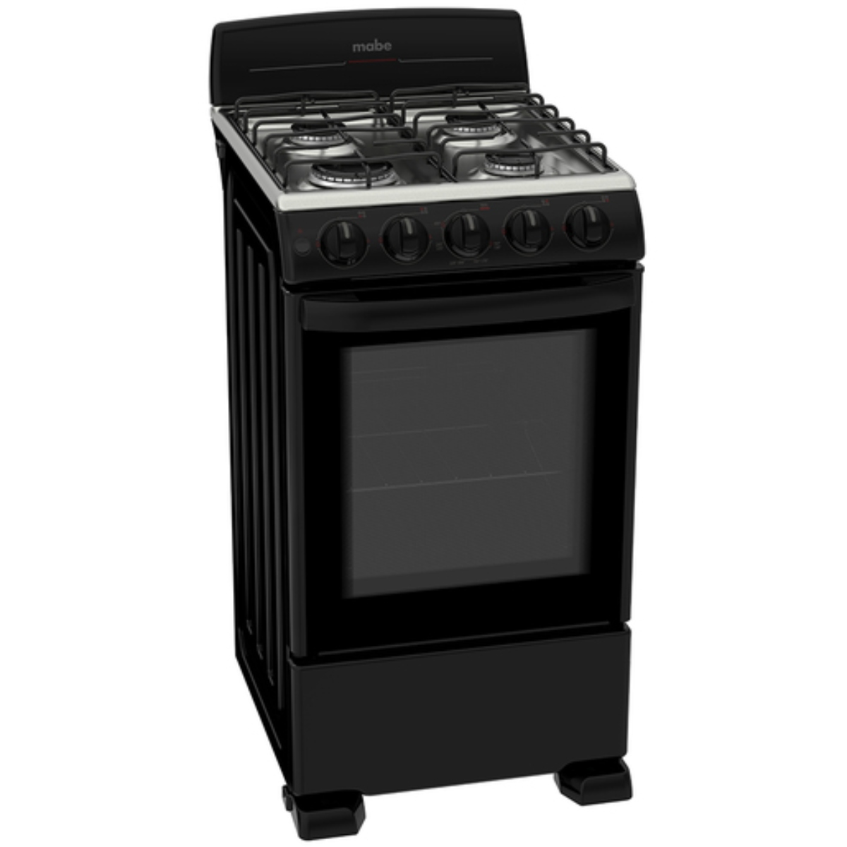ESTUFA DE PISO MABE EM5040BAIN0 50CM 4 QUEMADORES NEGRO ORTY