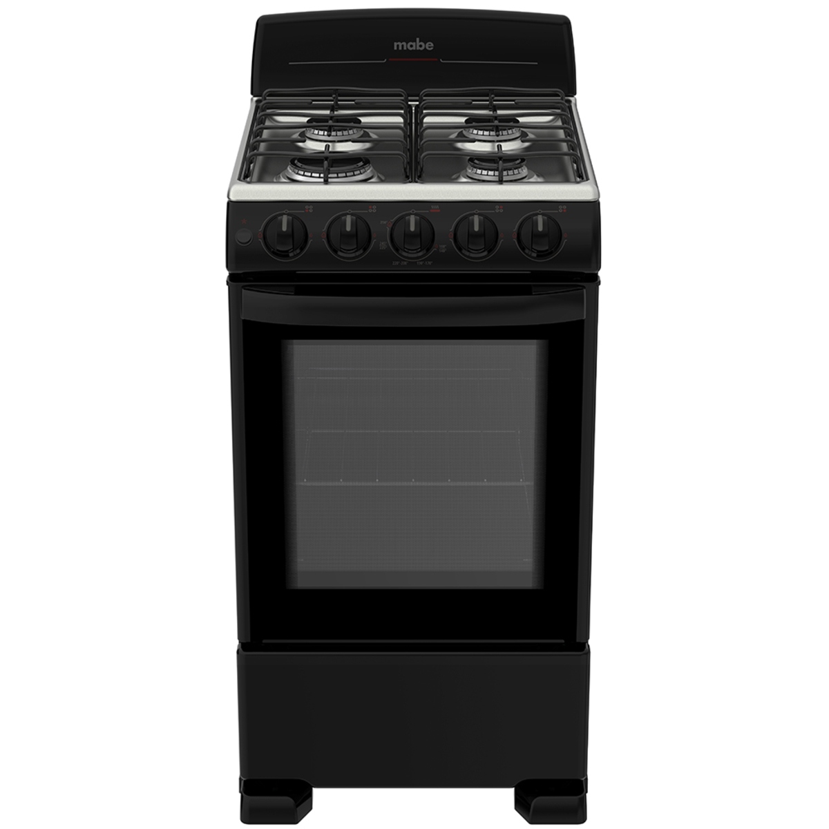 ESTUFA DE PISO MABE EM5040BAIN0 50CM 4 QUEMADORES NEGRO ORTY