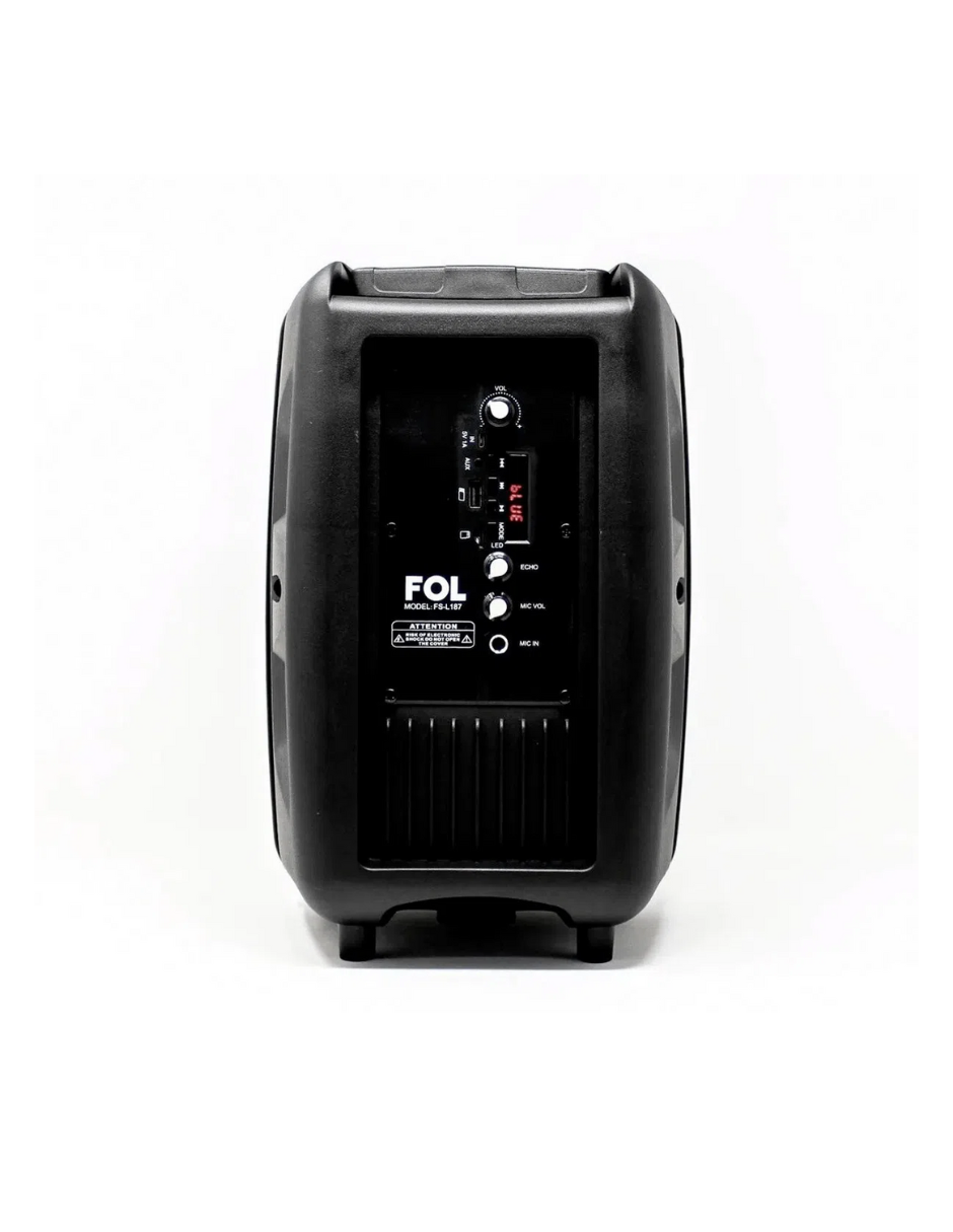 Bocina bluetooth con micrófono, control y luz FOL FS-L187