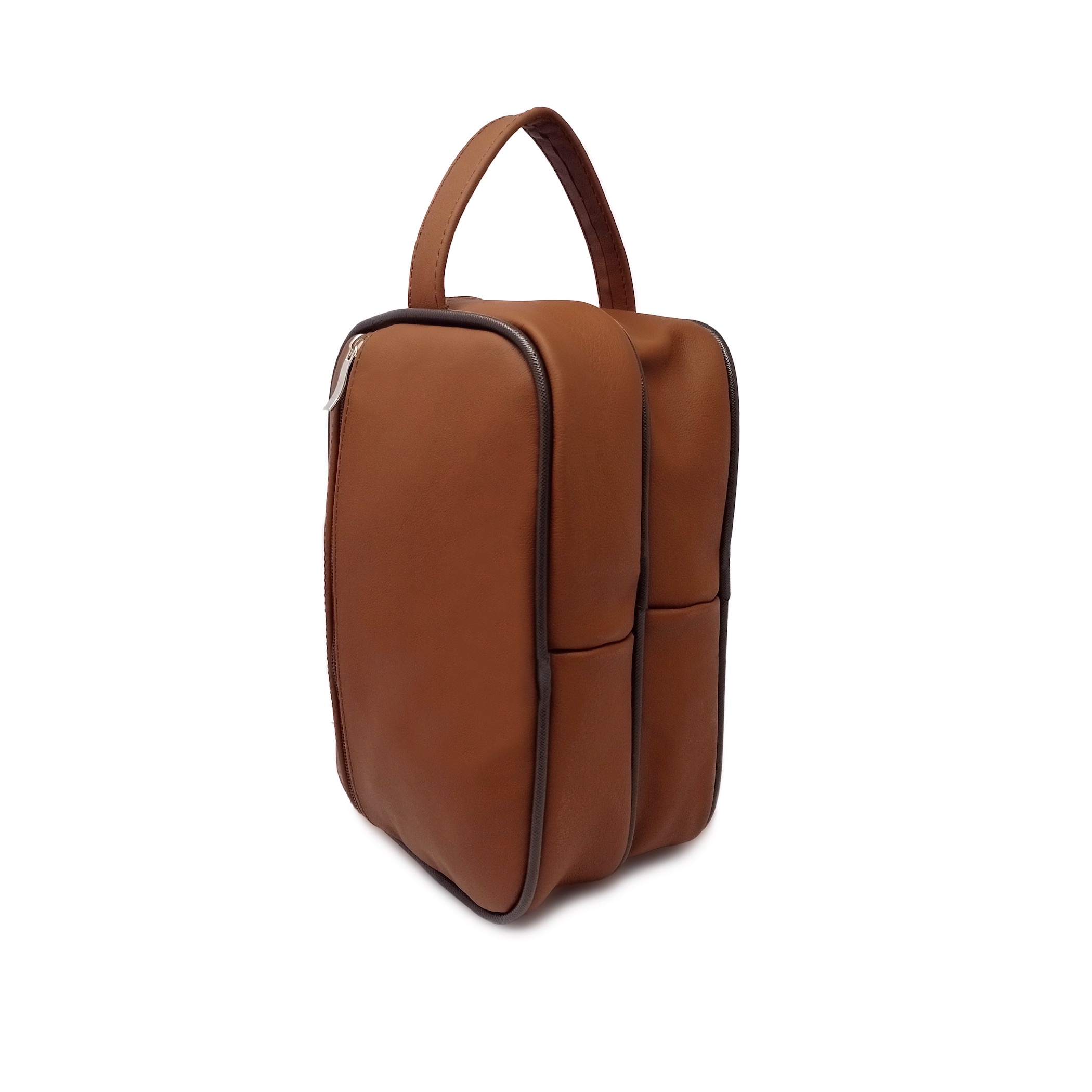 Neceser Sobaquera En Piel Vacuno Café Con Asa