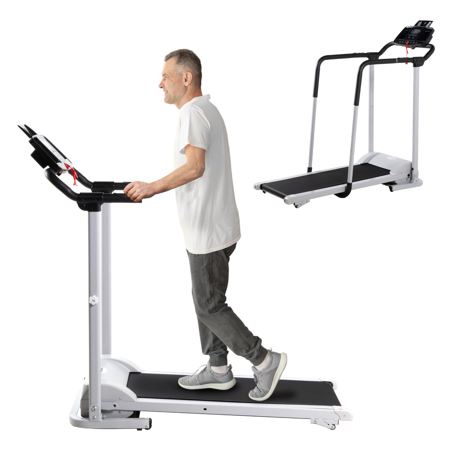 Caminadora Electrica Barandas de Seguridad Plegable 2 Hp 