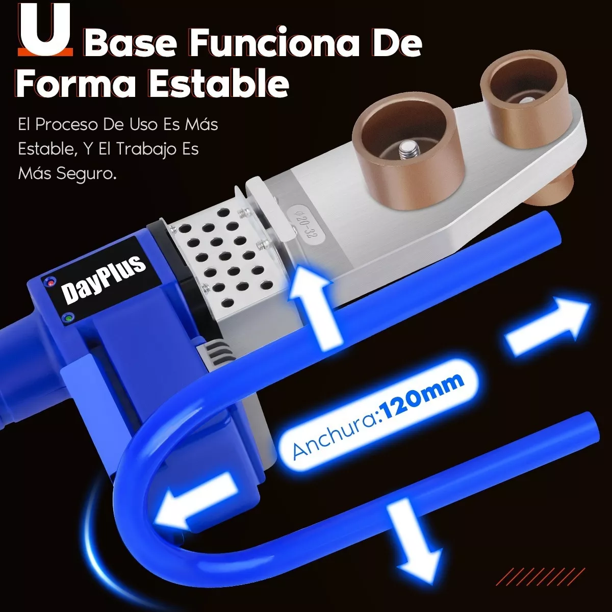 Termofusora Herramientas 600w Con 6 Dados De 1/2 Hasta 2''