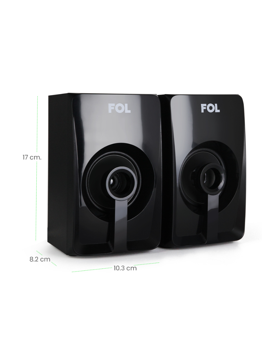Mini componente de 3 bocinas y control remoto con luz FOL FS-P239