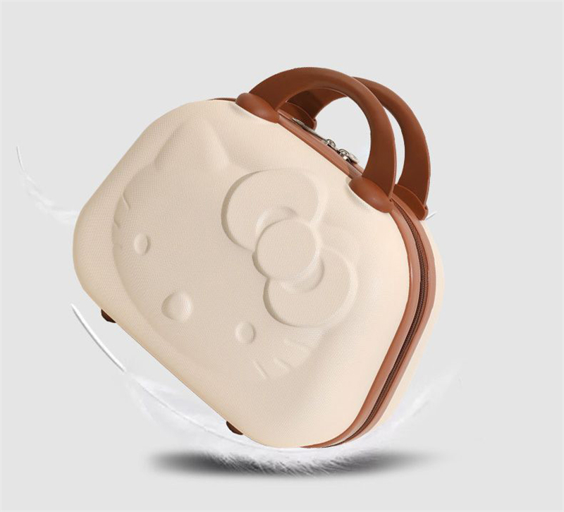 Estuche de cosméticos Hello Kitty 3D Color biege