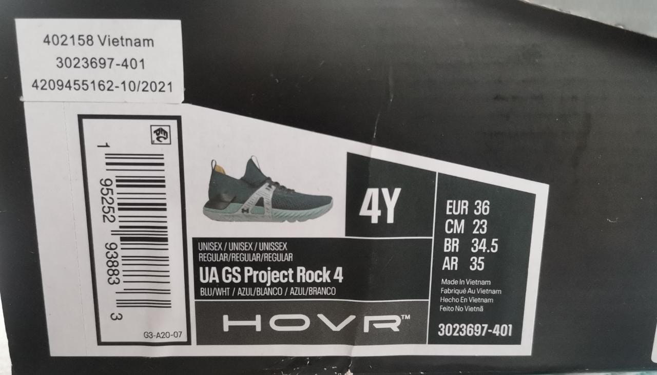 Tenis Under Armour Project Rock 4 Juvenil Entrenamiento