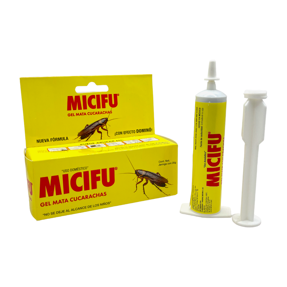 Micifu Gel Mata Cucarachas Abamectina Jeringa Con 20grms
