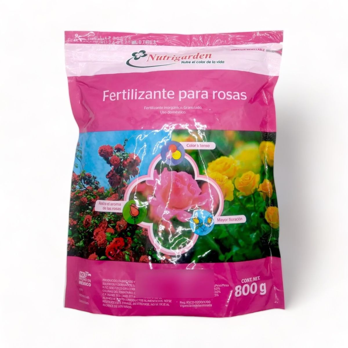 Fertilizante Para Rosas, Bolsa 800gr Nutrigarden