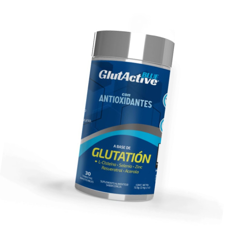Glutation Glutactive Blue Suplemento Alimenticio 30 Tabletas