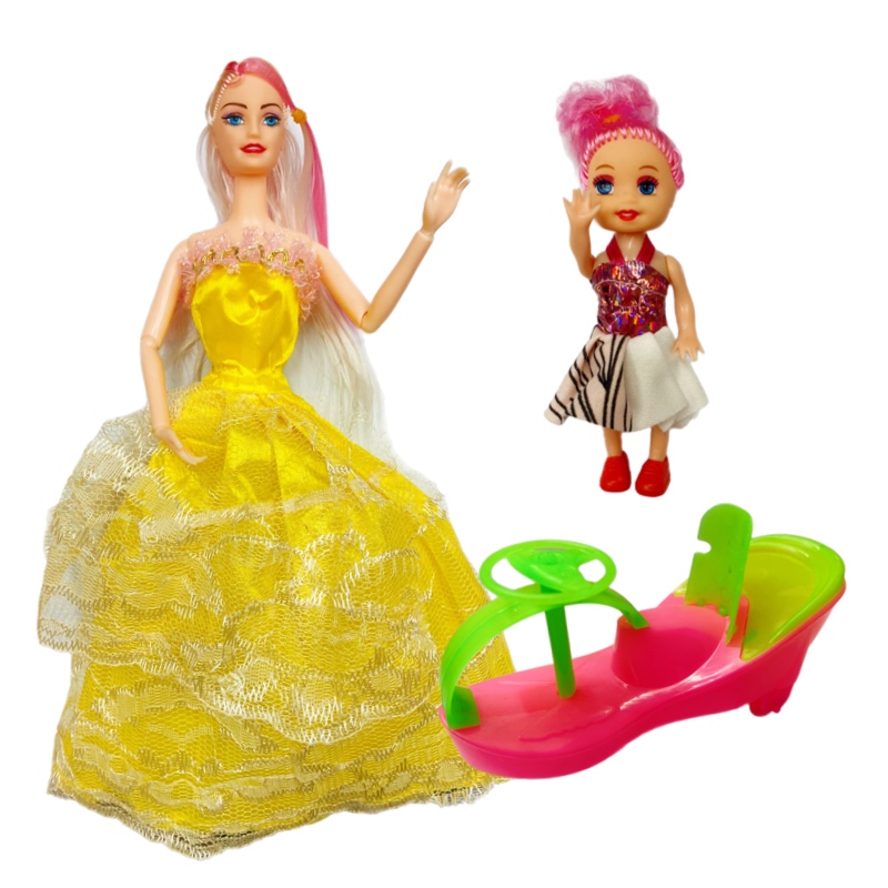 Muñeca Articulada Con Vestidos Y Accesorios Guarda Ropa