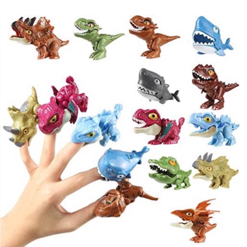 Dinosaurios Mordelones Articulados Movimiento Juguete 3pz