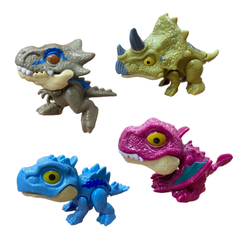 Dinosaurios Mordelones Articulados Movimiento Juguete 6pz