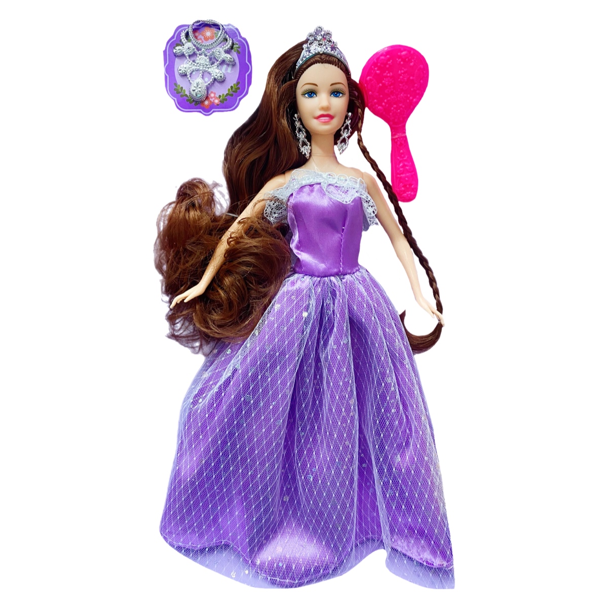 Muñeca Princesa Con Vestido Y Accesorios Atinil