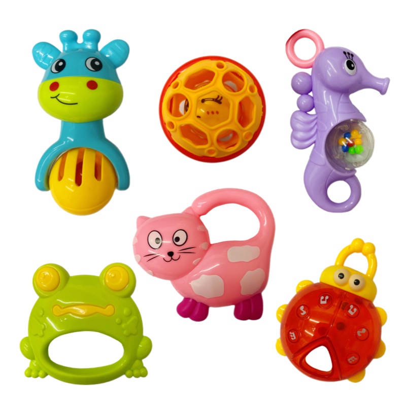 6 Sonajas Cascabel Bebes Diferentes Modelos Babys Toys